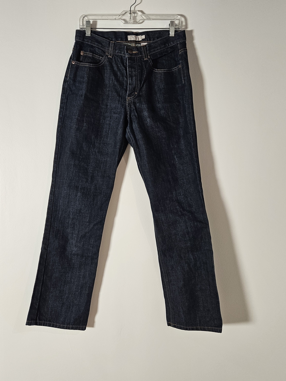 J.Crew Button Fly Straight Leg Jeans Dark Wash Indigo Women's 10/32